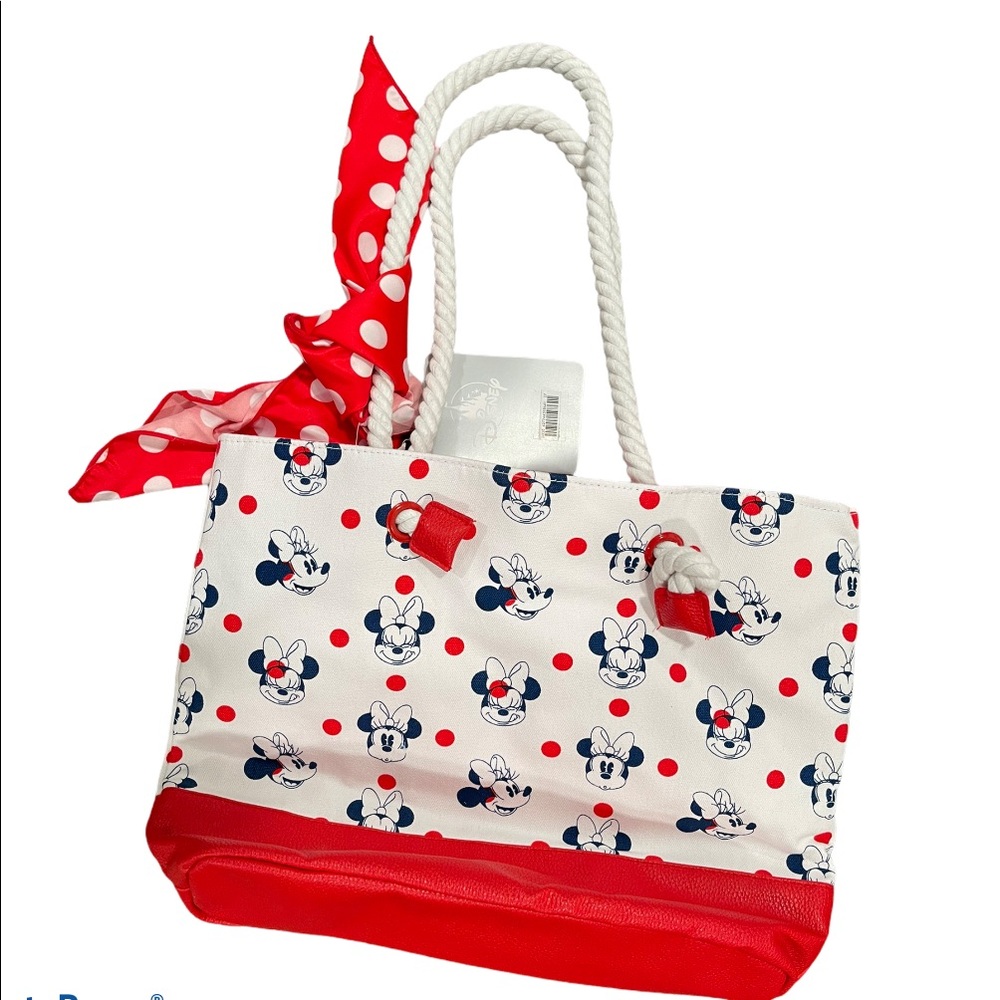 Disney Minnie Red & White canvas beach bag
